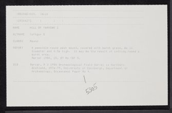 Hill Of Yarrows, ND24SE 23, Ordnance Survey index card, Recto