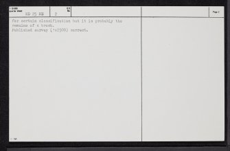 West Gersa, Gearsay Cairn, ND25NE 2, Ordnance Survey index card, page number 2, Verso