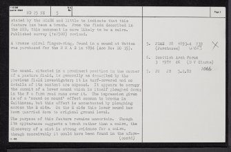 Scottag, ND25NE 5, Ordnance Survey index card, page number 2, Verso