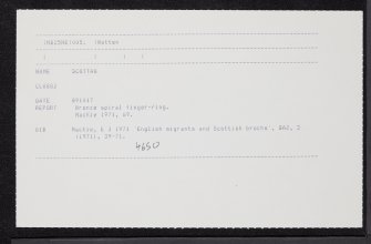Scottag, ND25NE 5, Ordnance Survey index card, Recto