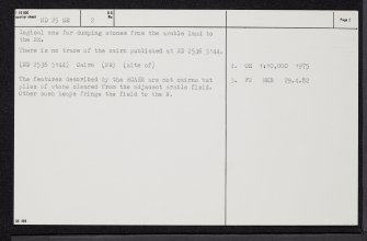 Strath, ND25SE 2, Ordnance Survey index card, page number 2, Verso