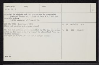 Flex Hill, ND25SE 3, Ordnance Survey index card, page number 5, Recto
