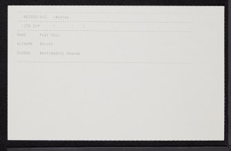 Flex Hill, ND25SE 3, Ordnance Survey index card, Recto