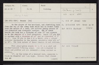 Toftranald, ND26NE 1, Ordnance Survey index card, page number 1, Recto