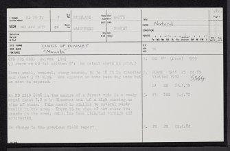 Links Of Dunnet, ND26NW 7, Ordnance Survey index card, page number 1, Recto