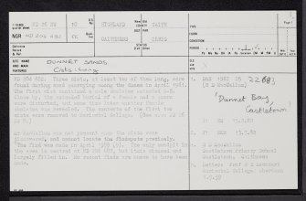 Dunnet Sands, ND26NW 10, Ordnance Survey index card, page number 1, Recto