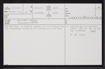 Dunnet Sands, ND26NW 11, Ordnance Survey index card, page number 1, Recto