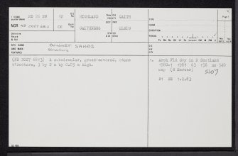 Dunnet Sands, ND26NW 12, Ordnance Survey index card, page number 1, Recto