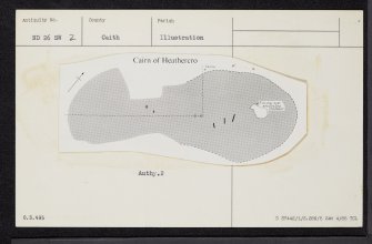 Seater, Cairn Of Heathercow, ND26SW 2, Ordnance Survey index card, Recto