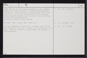Hollandmey, ND27SE 3, Ordnance Survey index card, page number 2, Verso