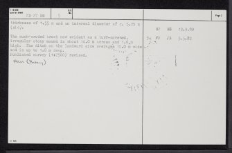 Scarfskerry, ND27SE 5, Ordnance Survey index card, page number 2, Verso