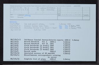 Longgeo South, ND27SE 14, Ordnance Survey index card, Recto