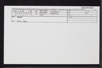 Bruan, Longhouse, ND33NW 12, Ordnance Survey index card, Recto