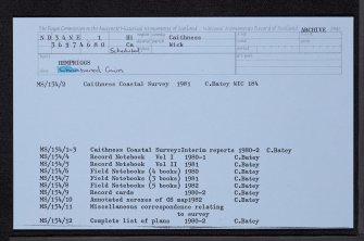 Hempriggs, ND34NE 1, Ordnance Survey index card, Recto