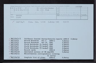 Brough, ND34NE 9, Ordnance Survey index card, Recto