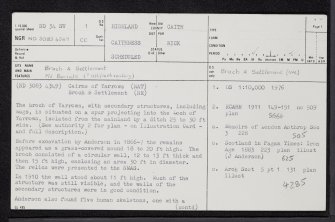 Yarrows, ND34SW 1, Ordnance Survey index card, page number 1, Recto