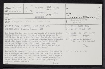 Garrywhin, ND34SW 3, Ordnance Survey index card, page number 1, Recto