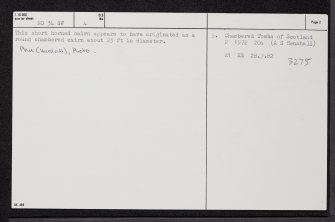 Garrywhin, ND34SW 4, Ordnance Survey index card, page number 2, Verso