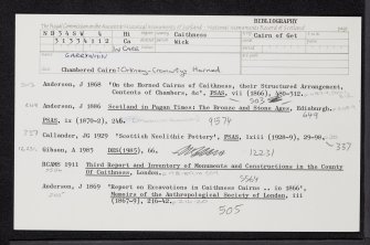 Garrywhin, ND34SW 4, Ordnance Survey index card, Recto