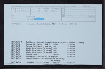 Gansclet, ND34SW 7, Ordnance Survey index card, Recto