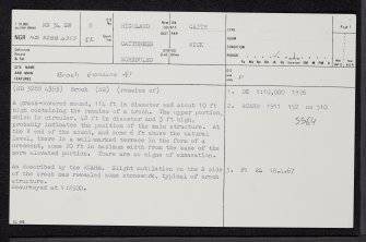 Borrowston, ND34SW 8, Ordnance Survey index card, page number 1, Recto