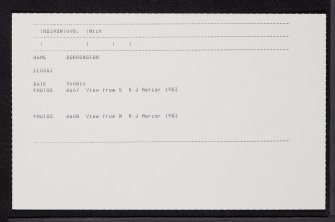 Borrowston, ND34SW 8, Ordnance Survey index card, Recto
