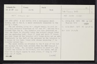 Loch Of Yarrows, ND34SW 44, Ordnance Survey index card, page number 1, Recto