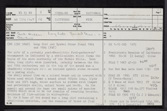 Keiss, Birkle Hills, ND35NW 5, Ordnance Survey index card, page number 1, Recto