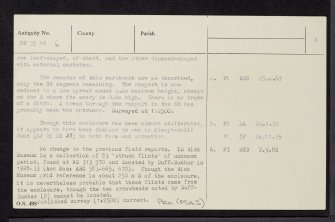 Killimster, ND35NW 6, Ordnance Survey index card, page number 2, Verso