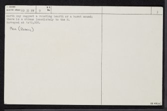 Ackergill Links, ND35NW 9, Ordnance Survey index card, page number 3, Recto