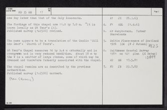 Shorelands, Sttears Chapel, ND35SE 17, Ordnance Survey index card, page number 2, Verso