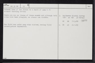 Shorelands, ND35SE 19, Ordnance Survey index card, page number 2, Verso