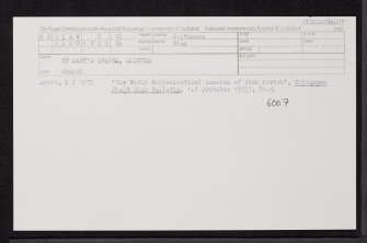 St.Mary's Chapel, Sibster, ND35SW 2, Ordnance Survey index card, Recto