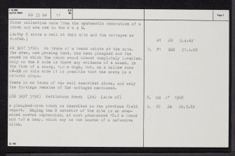 Kettleburn Broch, Gillock, ND35SW 11, Ordnance Survey index card, page number 2, Verso