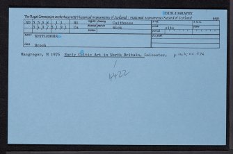 Kettleburn Broch, Gillock, ND35SW 11, Ordnance Survey index card, Recto