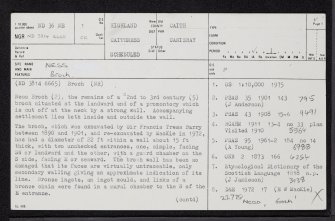 Ness, ND36NE 1, Ordnance Survey index card, page number 1, Recto