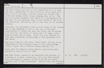 Ness, ND36NE 1, Ordnance Survey index card, page number 2, Verso