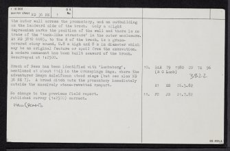 Ness, ND36NE 1, Ordnance Survey index card, Recto