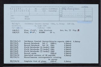 Ness, ND36NE 1, Ordnance Survey index card, Recto