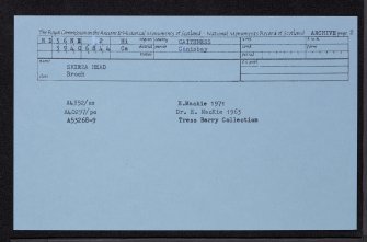 Skirza Head, ND36NE 2, Ordnance Survey index card, page number 2, Recto