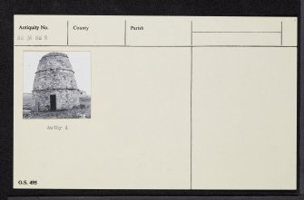 Freswick Castle, Dovecot, ND36NE 8, Ordnance Survey index card, Recto