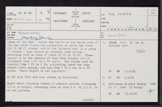 Rushy Geo, ND36NE 18, Ordnance Survey index card, page number 1, Recto
