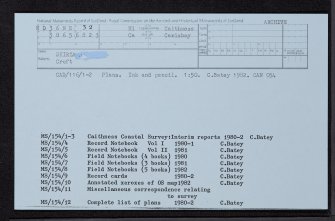 Skirza, ND36NE 32, Ordnance Survey index card, Recto