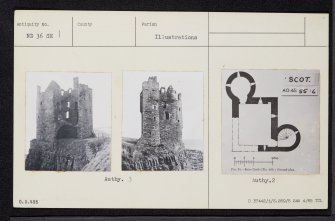 Old Keiss Castle, ND36SE 1, Ordnance Survey index card, Recto