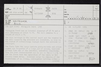 Whitegate, ND36SE 3, Ordnance Survey index card, page number 1, Recto