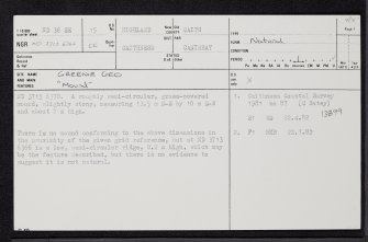 Greenie Geo, ND36SE 15, Ordnance Survey index card, page number 1, Recto