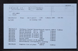 Sly Carle, ND36SE 19, Ordnance Survey index card, Recto