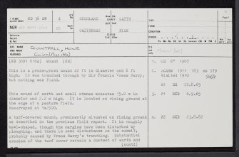 Quintfall, Howe, ND36SW 4, Ordnance Survey index card, page number 1, Recto