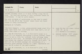Kirk Stones, ND36SW 6, Ordnance Survey index card, page number 5, Recto