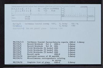 Stain, ND36SW 21, Ordnance Survey index card, Recto